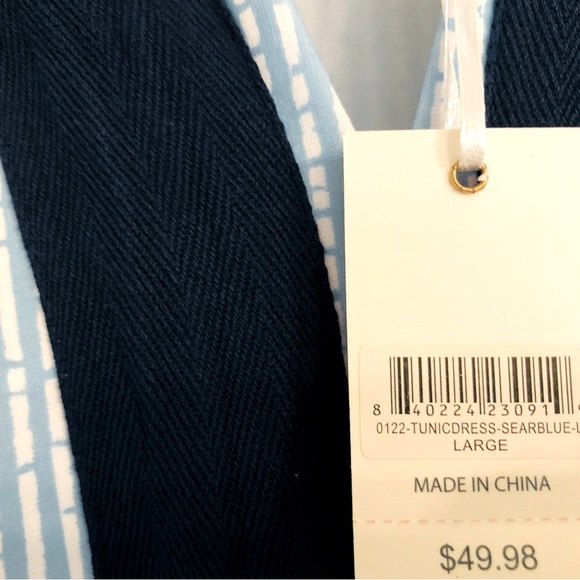 NWT Simply Southern blue and white striped Dress. - Picture 3 of 4